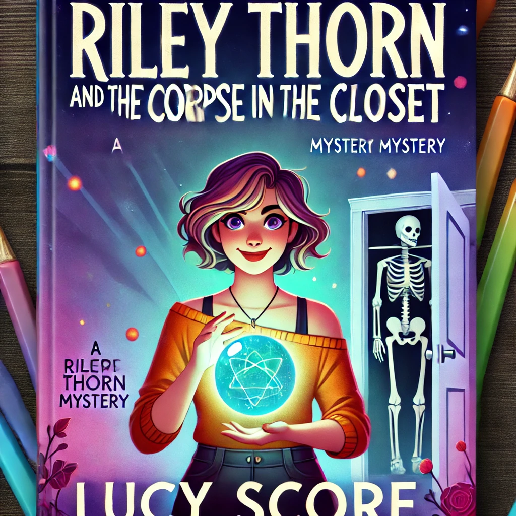 alternative book cover for "Riley Thorn and the Corpse in the Closet" by Lucy Score.